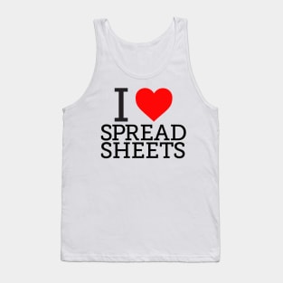 I Love/Heart Spreadsheets Tank Top